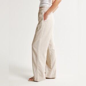 Abercrombie & Fitch Cream Wide Leg Pants